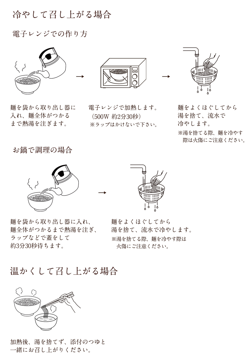 にゅうめんの調理方法