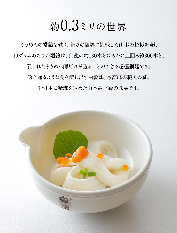 超極細手延べそうめん「白髪」｜自宅・家庭用｜三輪山本公式通販