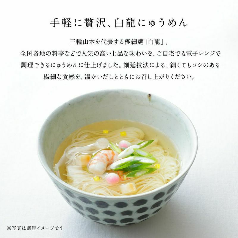 白龍にゅうめん カップタイプ (4食セット) (V-D-4H)