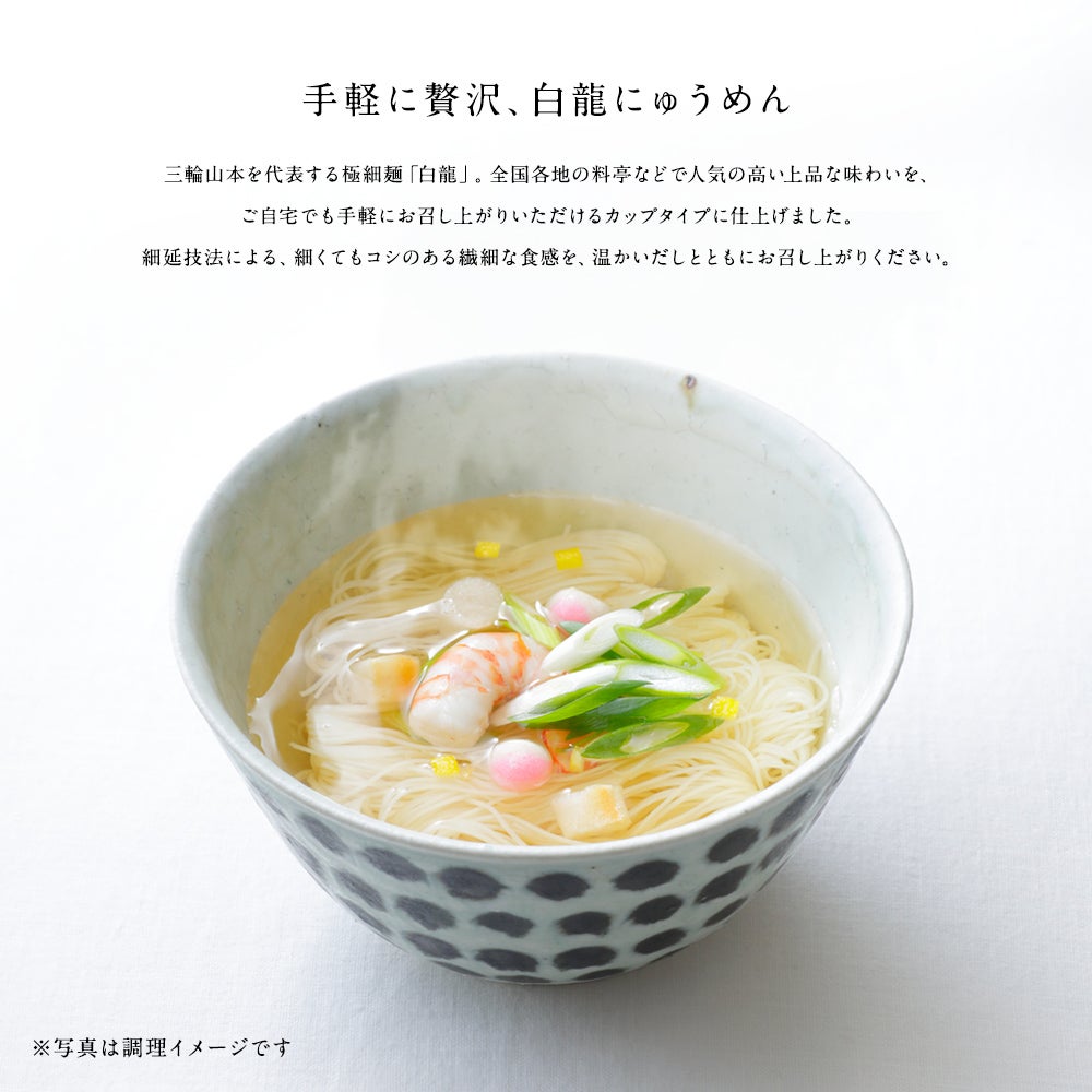 白龍にゅうめん カップタイプ (4食セット) (V-D-4H)